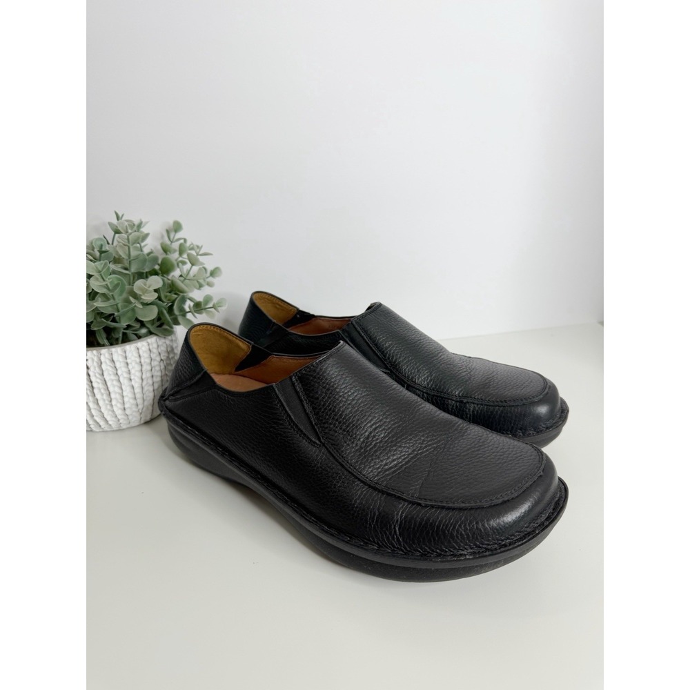 Alegria Shoes Schuster Slip On Moc Loafer Black Leather Mens US 10 EU 44